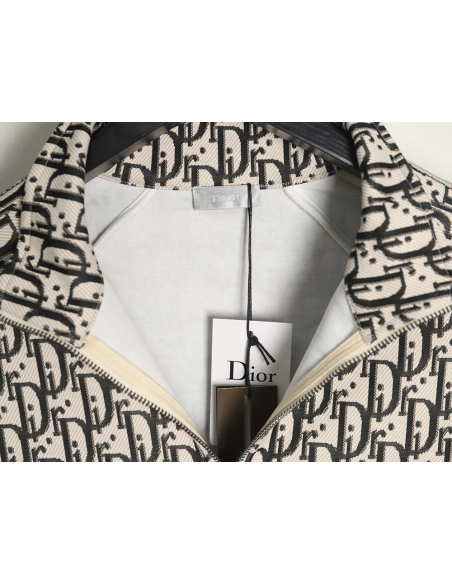 Dior allover jacquard side webbing jacket set (apricot),Cheap Replica Reps Dior