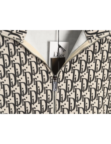 Dior allover jacquard side webbing jacket set (apricot),Cheap Replica Reps Dior