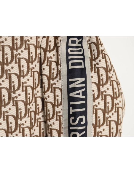 Dior allover jacquard side webbing jacket set (beige),Cheap Replica Reps Dior