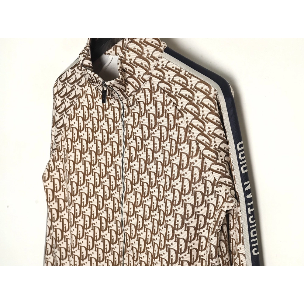 Dior allover jacquard side webbing jacket set (beige),Cheap Replica Reps Dior
