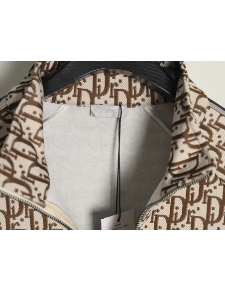 Dior allover jacquard side webbing jacket set (beige),Cheap Replica Reps Dior