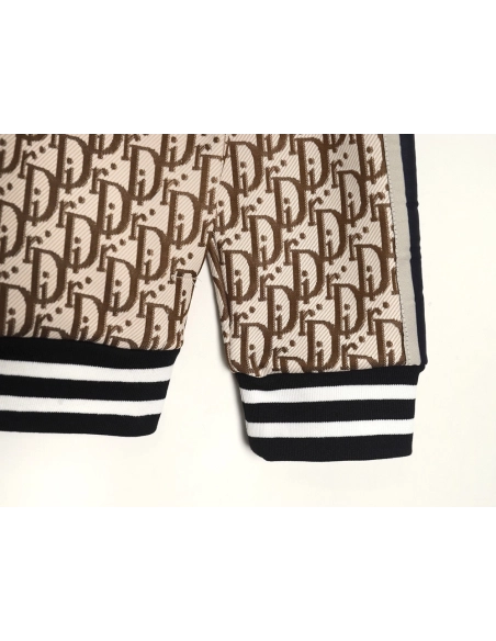 Dior allover jacquard side webbing jacket set (beige),Cheap Replica Reps Dior