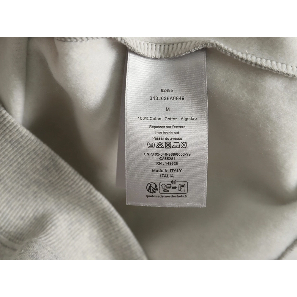 Dior Silver Logo Embroidered Crew Neck Plush Sweatshirt TSK1,Cheap Replica Reps Dior