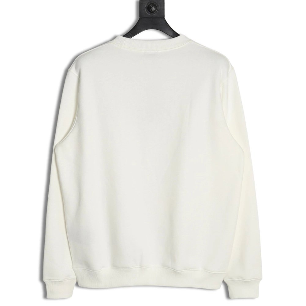 Dior Silver Logo Embroidered Crew Neck Plush Sweatshirt,Cheap Replica Reps Dior