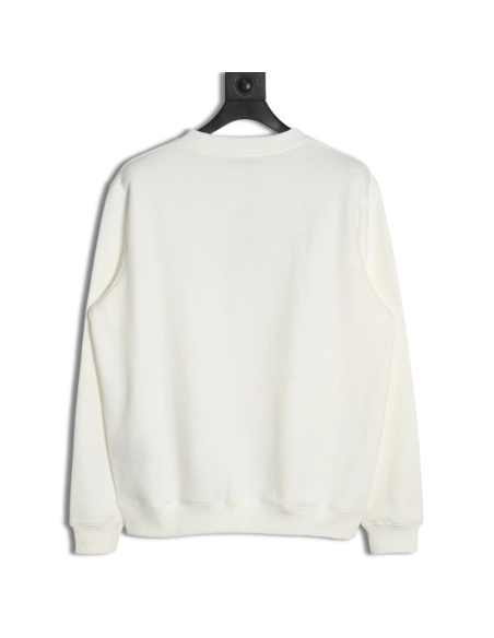 Dior Silver Logo Embroidered Crew Neck Plush Sweatshirt,Cheap Replica Reps Dior