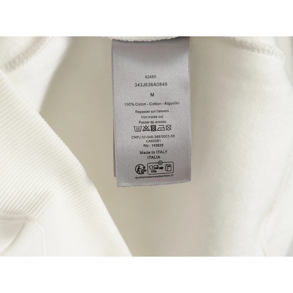 Dior Silver Logo Embroidered Crew Neck Plush Sweatshirt,Cheap Replica Reps Dior