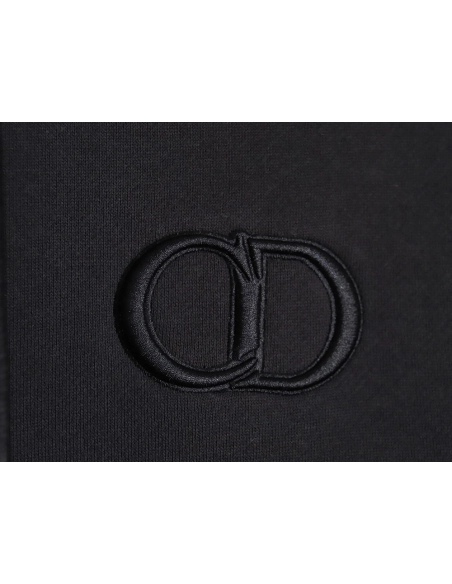 Dior CD monogram embroidered fleece hoodie TSK2,Cheap Replica Reps Dior