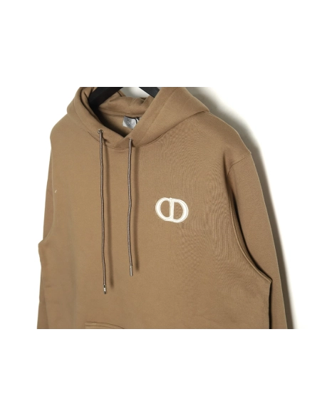 Dior CD monogram embroidered fleece hoodie TSK1,Cheap Replica Reps Dior