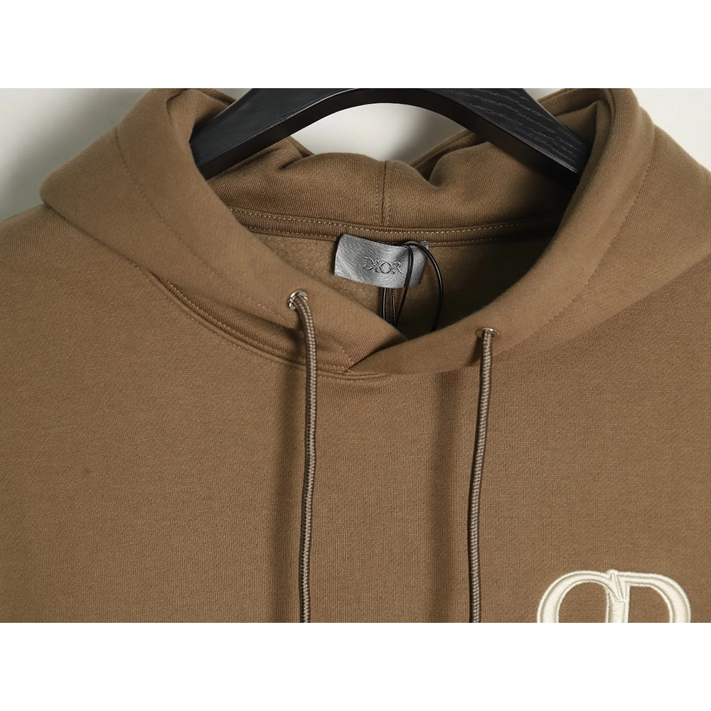 Dior CD monogram embroidered fleece hoodie TSK1,Cheap Replica Reps Dior