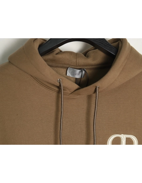 Dior CD monogram embroidered fleece hoodie TSK1,Cheap Replica Reps Dior