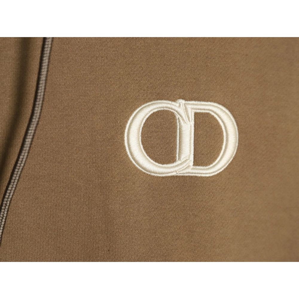 Dior CD monogram embroidered fleece hoodie TSK1,Cheap Replica Reps Dior