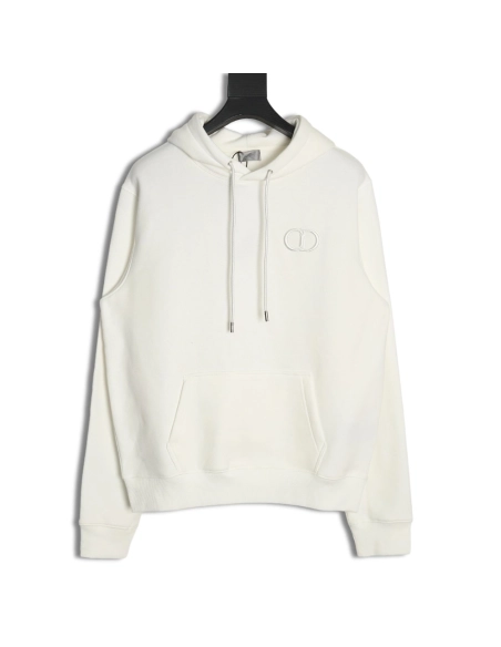Dior CD monogram embroidered fleece hoodie,Cheap Replica Reps Dior