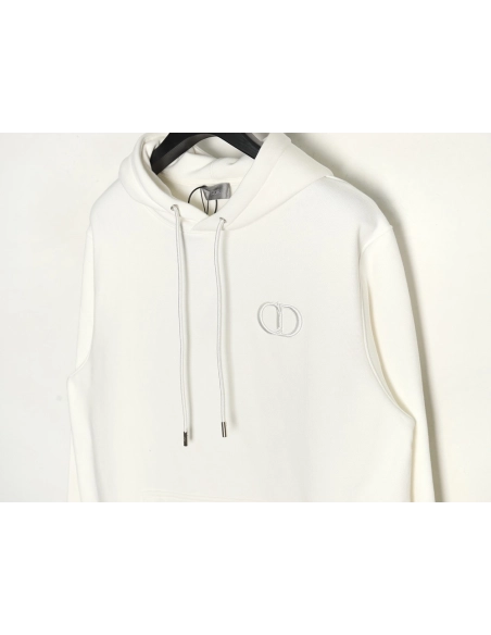 Dior CD monogram embroidered fleece hoodie,Cheap Replica Reps Dior