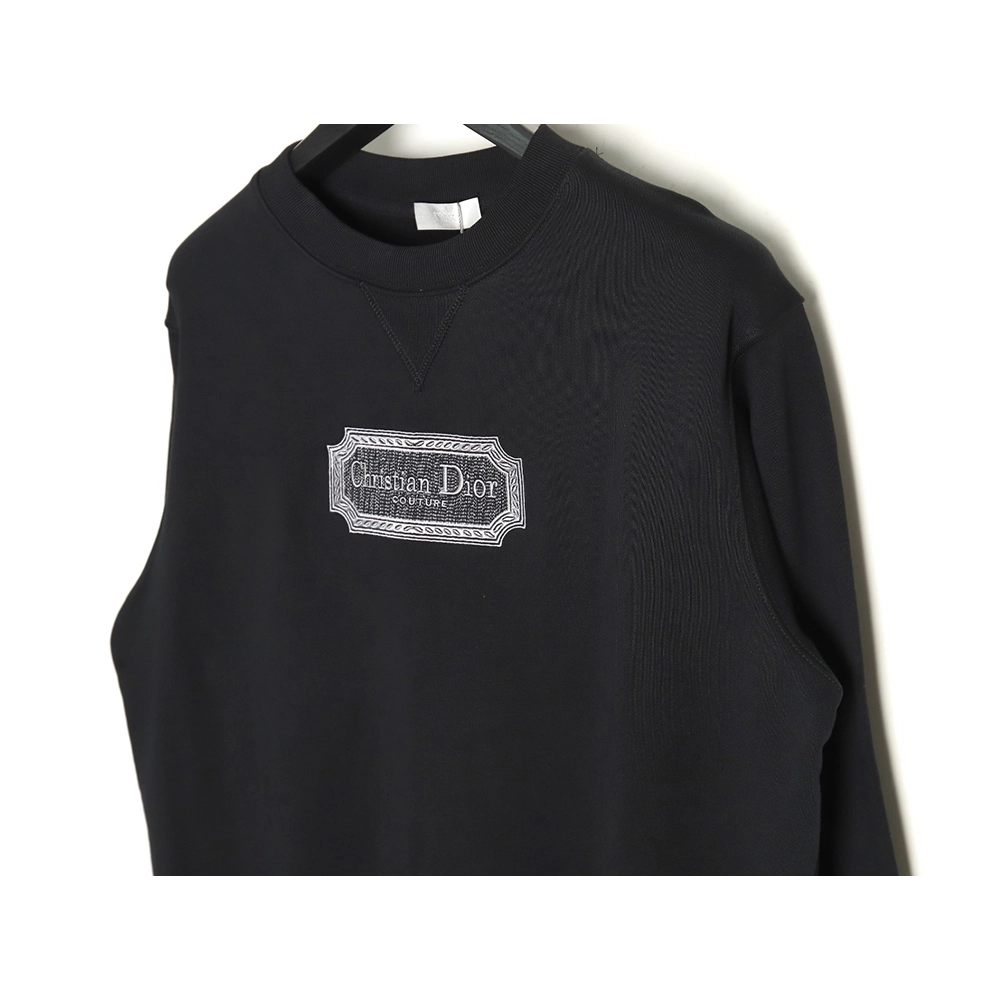 Dior round neck sweatshirt with block letter embroidery,Cheap Replica Reps Dior