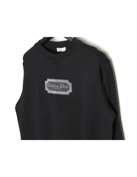 Dior round neck sweatshirt with block letter embroidery,Cheap Replica Reps Dior