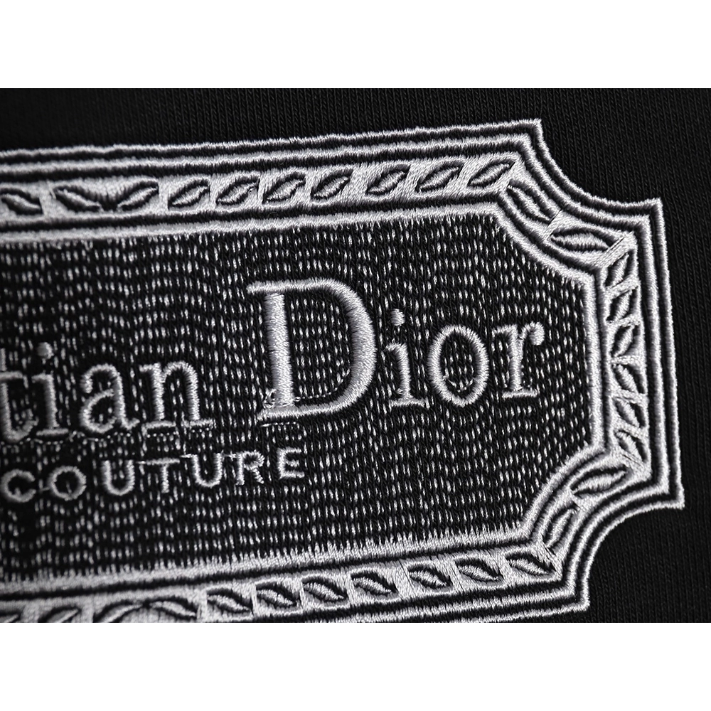 Dior round neck sweatshirt with block letter embroidery,Cheap Replica Reps Dior