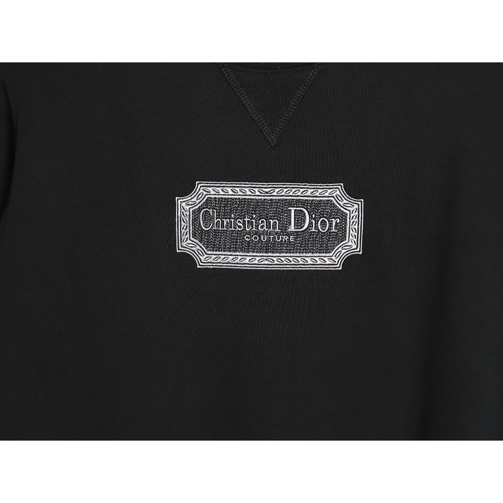 Dior round neck sweatshirt with block letter embroidery,Cheap Replica Reps Dior