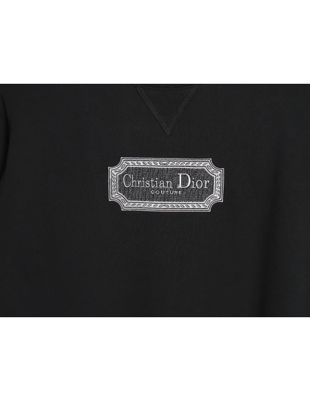 Dior round neck sweatshirt with block letter embroidery,Cheap Replica Reps Dior