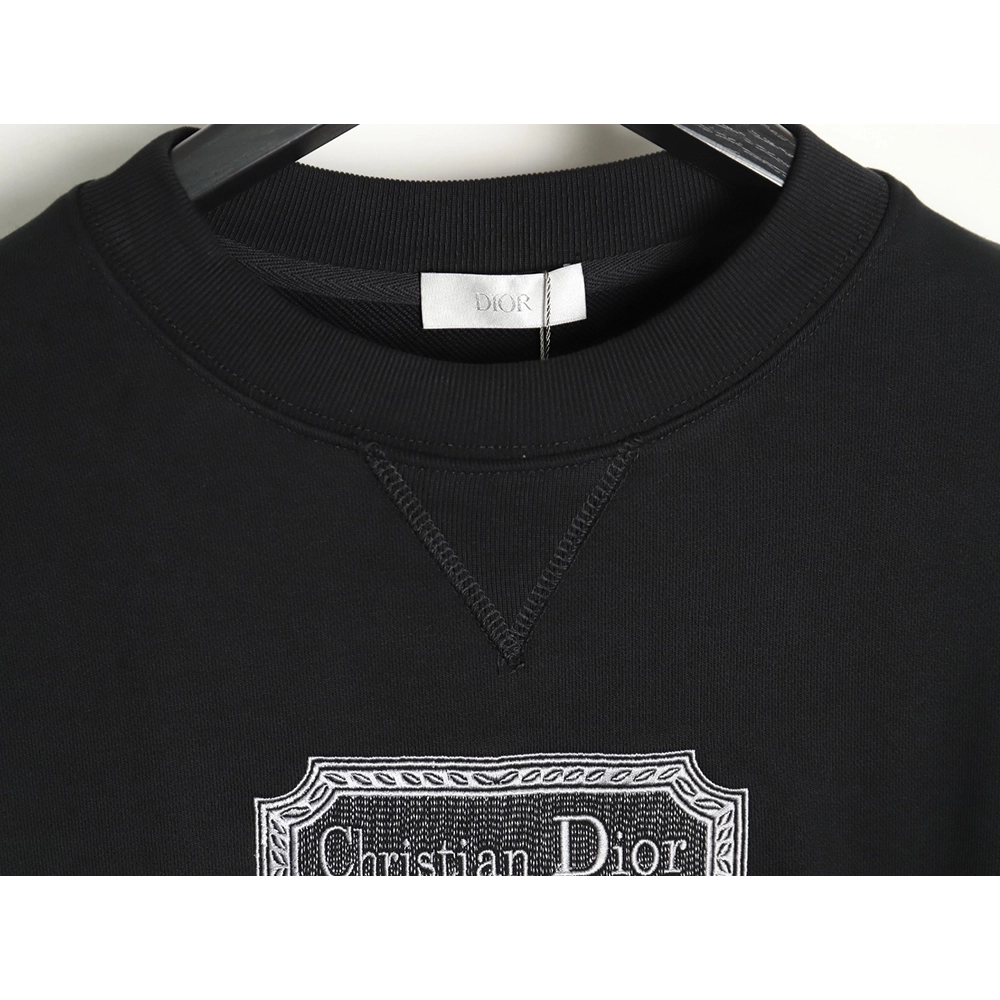 Dior round neck sweatshirt with block letter embroidery,Cheap Replica Reps Dior