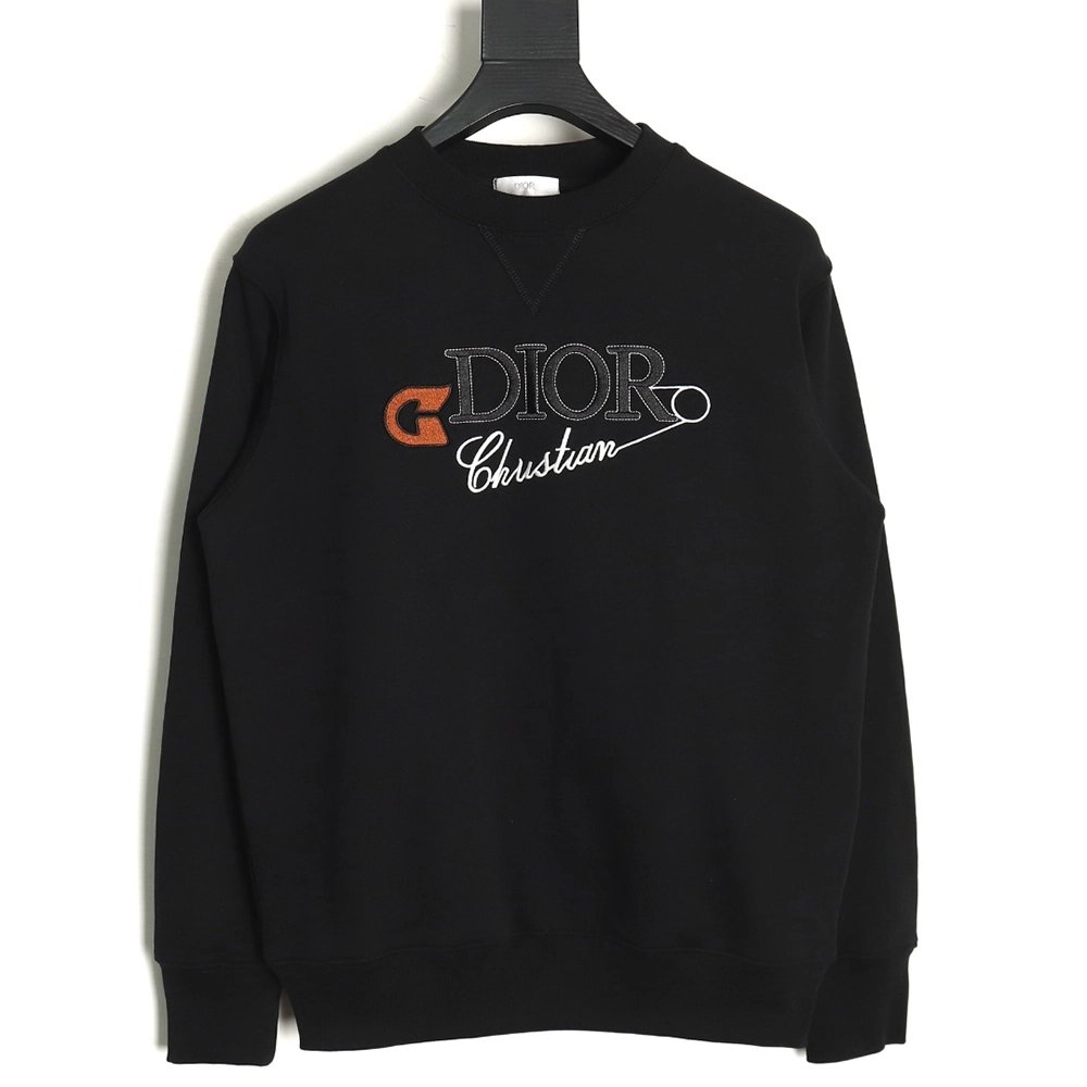 Dior safety pin embroidered crew neck sweatshirt,Cheap Replica Reps Dior