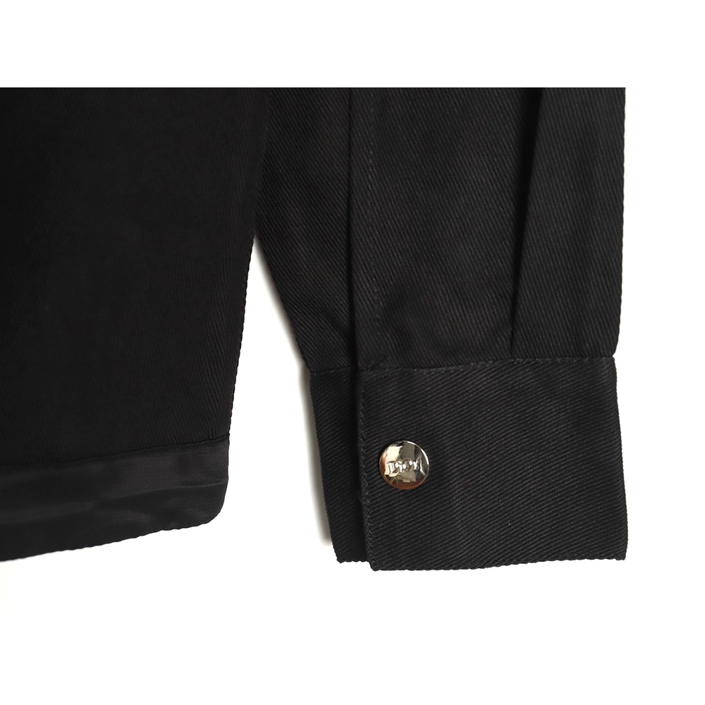 Dior Logo embroidered zipup denim jacket TSK1,Cheap Replica Reps Dior