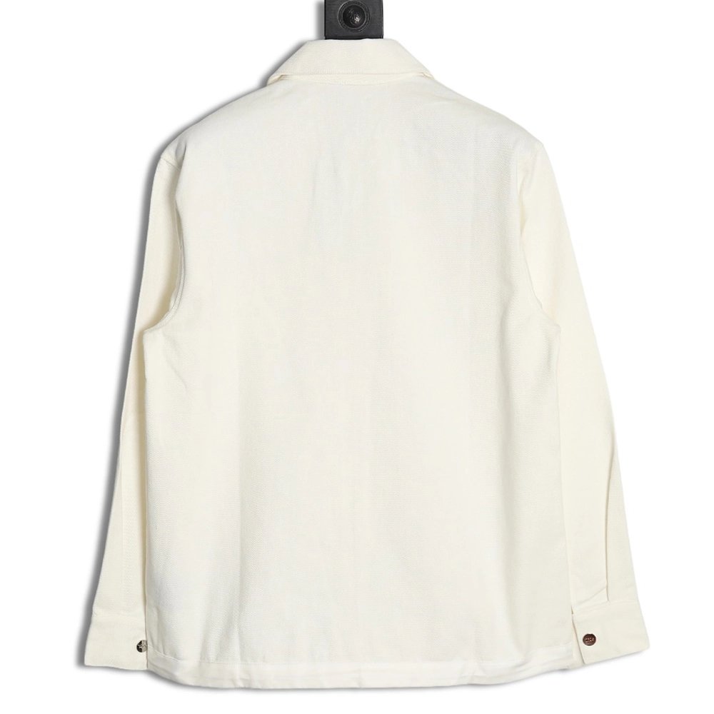 Dior Logo embroidered zipup denim jacket,Cheap Replica Reps Dior