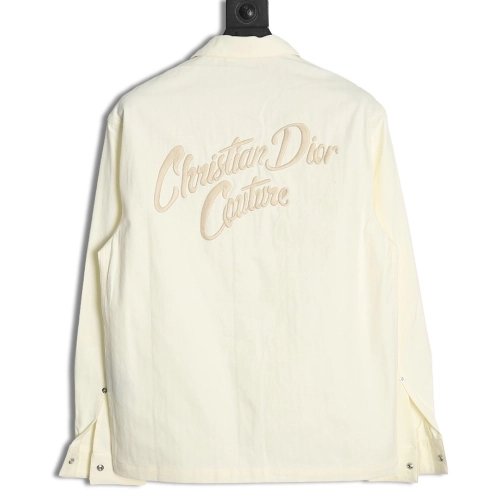 Dior beige cotton denim shirt,Cheap Replica Reps Dior