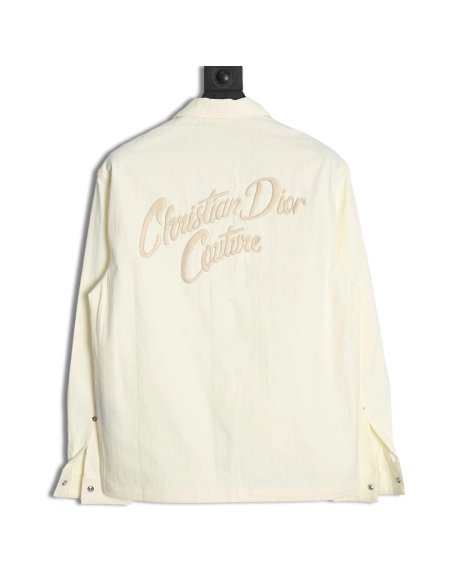 Dior beige cotton denim shirt,Cheap Replica Reps Dior