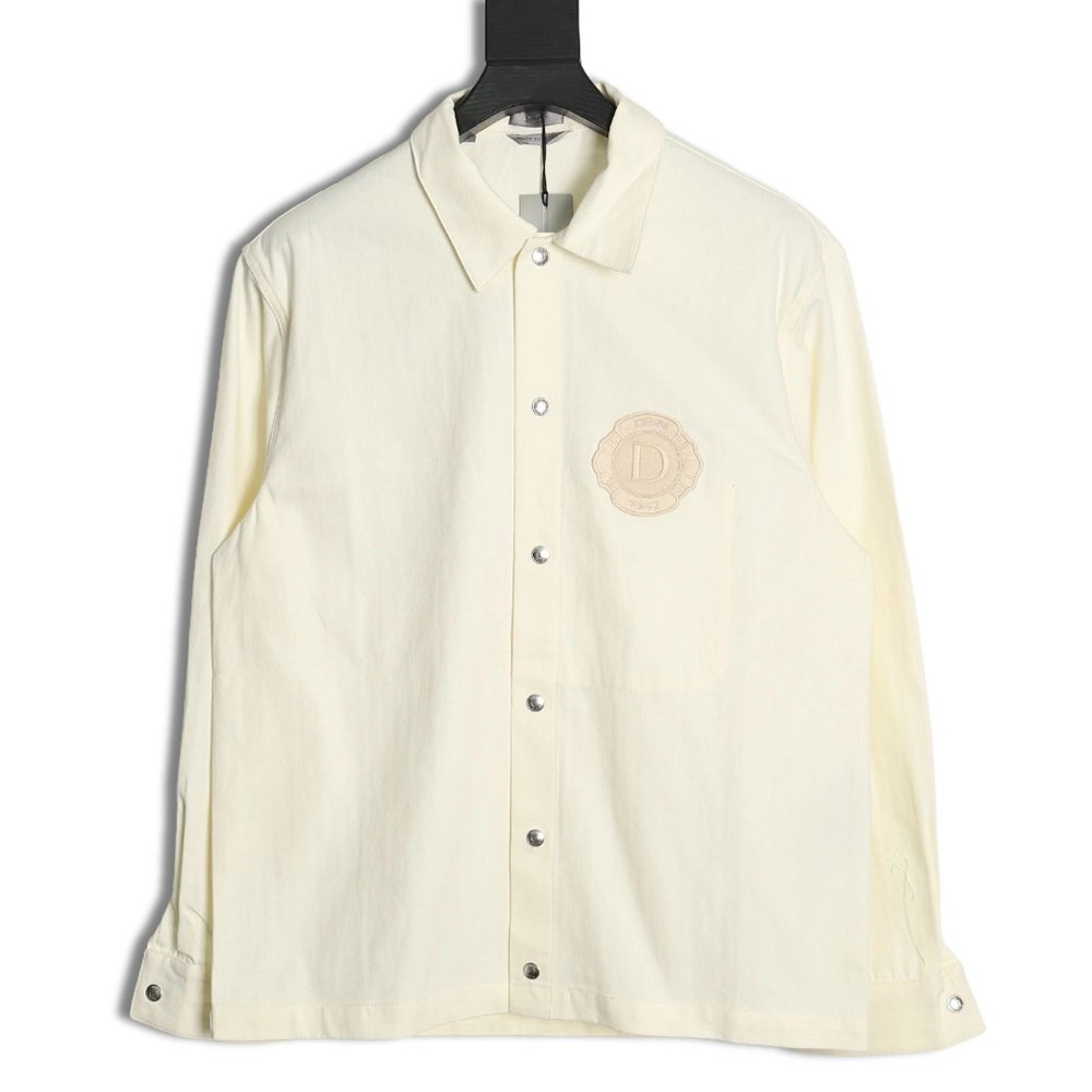 Dior beige cotton denim shirt,Cheap Replica Reps Dior