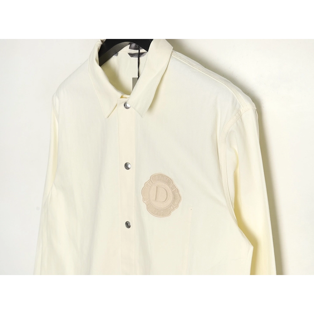 Dior beige cotton denim shirt,Cheap Replica Reps Dior