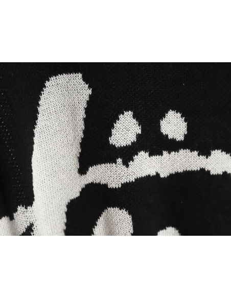 Stussy all over large logo letters knitted round neck sweater TSK1,Cheap Replica Reps Stussy
