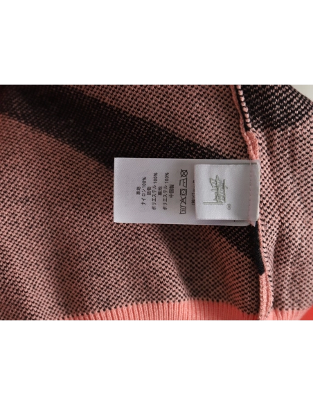 Stussy all over large logo letters knitted round neck sweater,Cheap Replica Reps Stussy