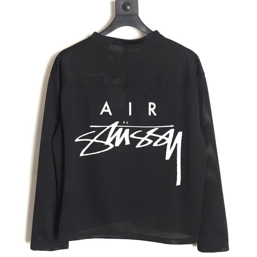 Stussy x Nike joint mesh longsleeved Tshirt TSK1,Cheap Replica Reps Stussy