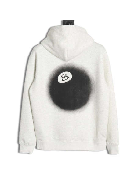 Stussy Black 8 Billiards Logo Hoodie with Blurred Back SXL,Cheap Replica Reps Stussy