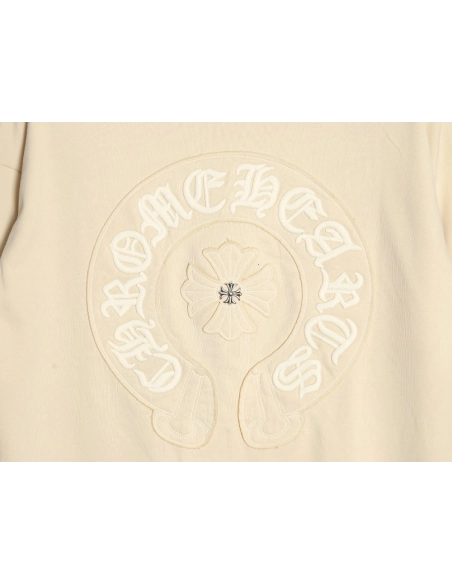 Chrome Hearts distressed burnout patch sweatshirt,Cheap Replica Reps Chrome Hearts