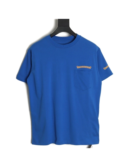 Chrome Hearts scroll banner dopamine color pocket Tshirt,Cheap Replica Reps Chrome Hearts