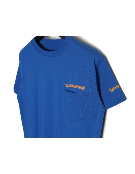 Chrome Hearts scroll banner dopamine color pocket Tshirt,Cheap Replica Reps Chrome Hearts