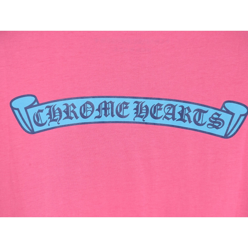 Chrome Hearts scroll banner dopamine color pocket Tshirt,Cheap Replica Reps Chrome Hearts
