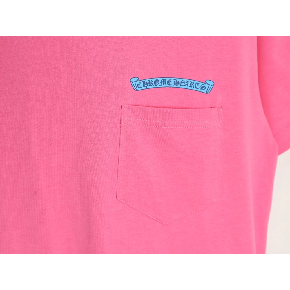 Chrome Hearts scroll banner dopamine color pocket Tshirt,Cheap Replica Reps Chrome Hearts