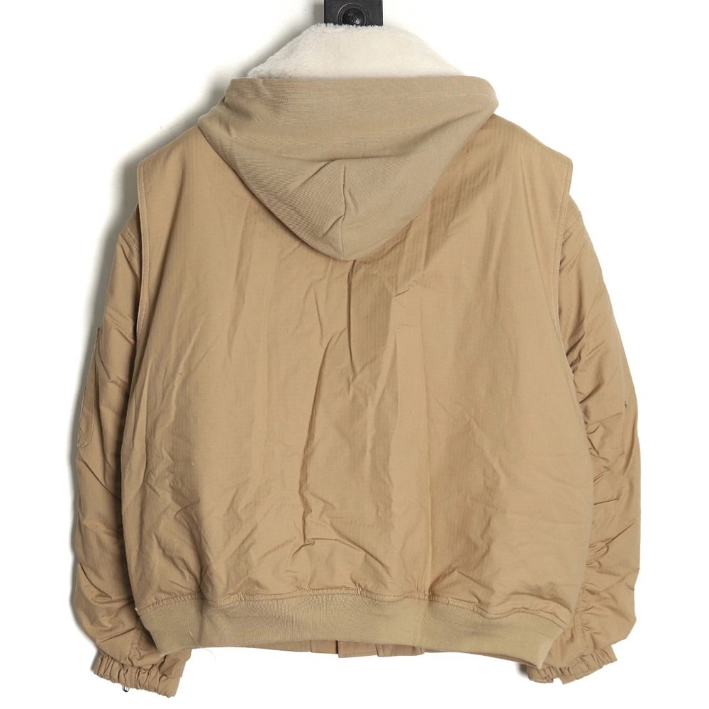 Balenciaga Fur collar padded hooded jacket,Cheap Replica Reps Balenciaga