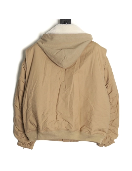 Balenciaga Fur collar padded hooded jacket,Cheap Replica Reps Balenciaga