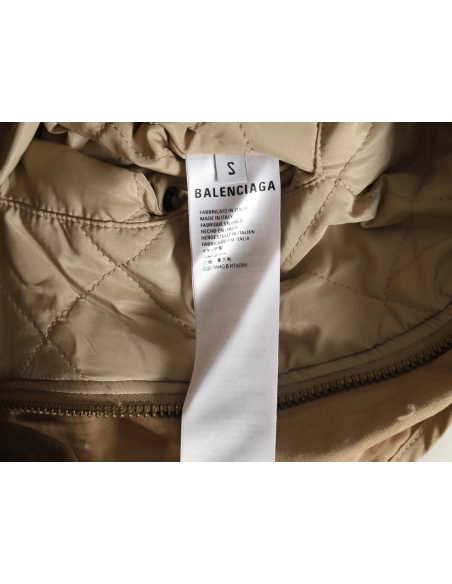 Balenciaga Fur collar padded hooded jacket,Cheap Replica Reps Balenciaga