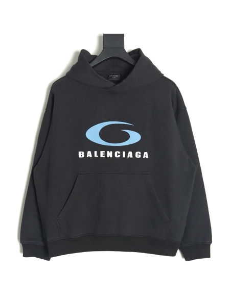 Balenciaga Blue Ring Print Hoodie,Cheap Replica Reps Balenciaga
