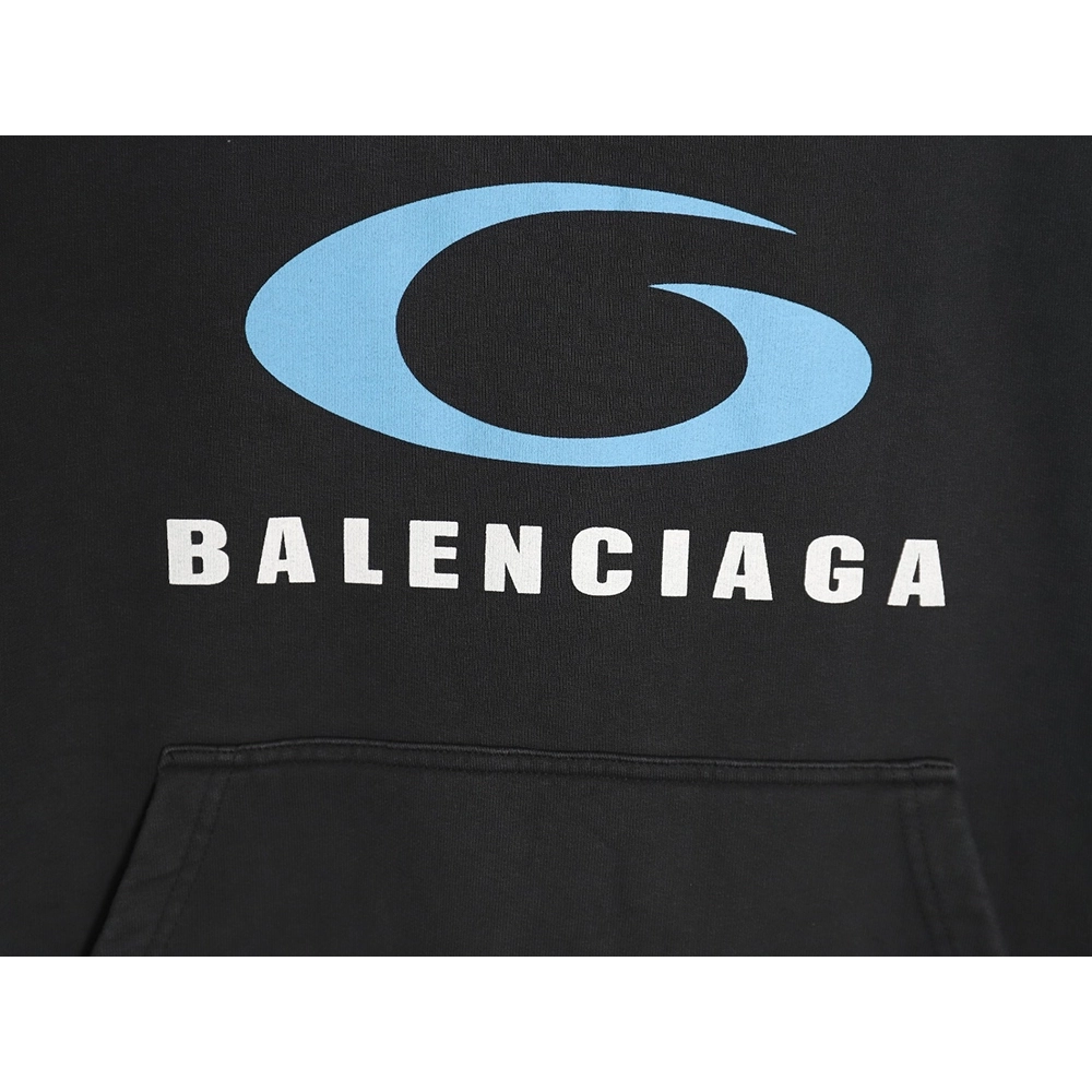 Balenciaga Blue Ring Print Hoodie,Cheap Replica Reps Balenciaga