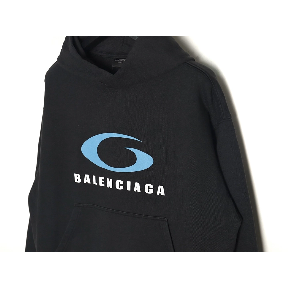 Balenciaga Blue Ring Print Hoodie,Cheap Replica Reps Balenciaga