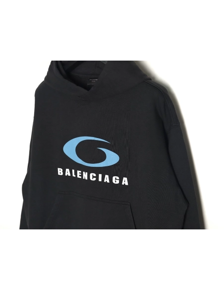 Balenciaga Blue Ring Print Hoodie,Cheap Replica Reps Balenciaga