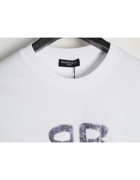 Balenciaga double B logo print short sleeves,Cheap Replica Reps Balenciaga