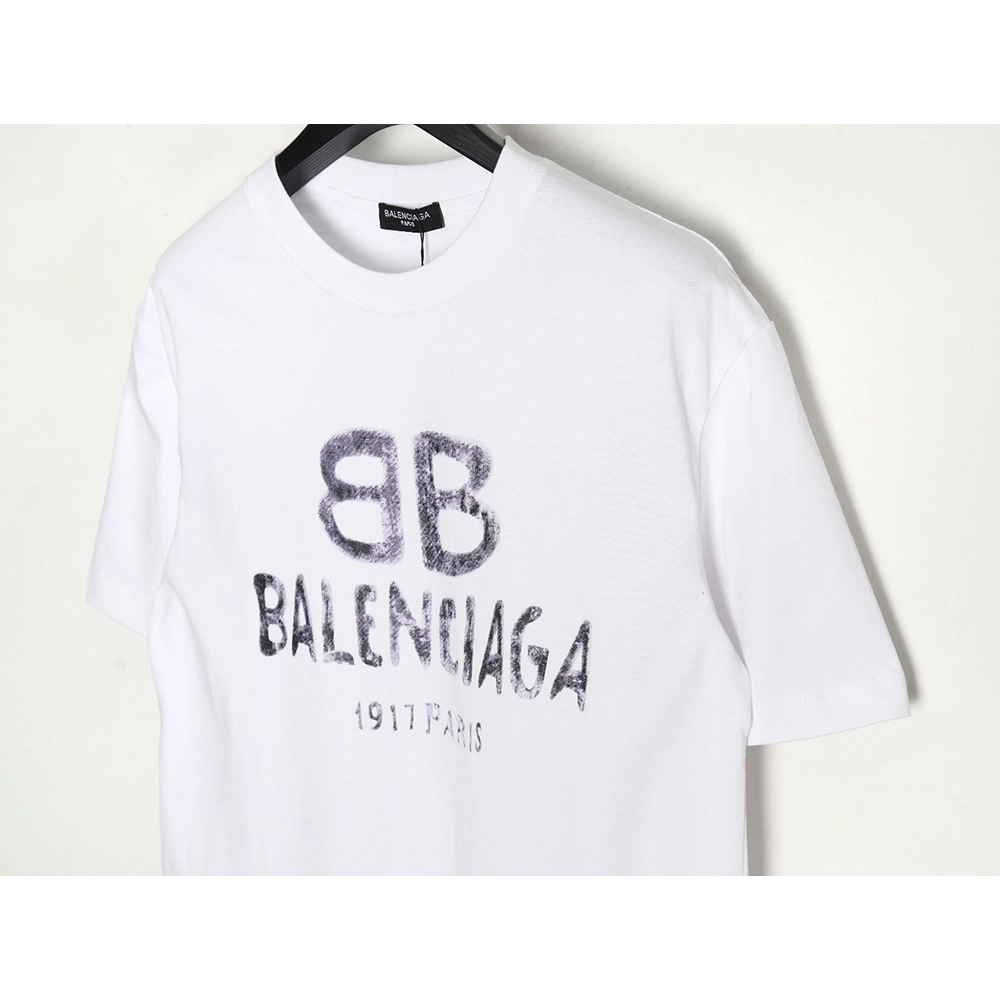 Balenciaga double B logo print short sleeves,Cheap Replica Reps Balenciaga