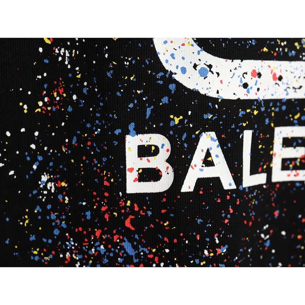 Balenciaga Ink splash lock print short sleeves TSK1,Cheap Replica Reps Balenciaga
