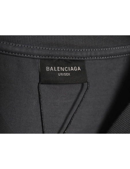 Balenciaga Blurred Coke Print Washed Ripped Long Sleeves TSK2,Cheap Replica Reps Balenciaga